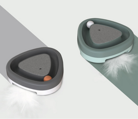 Interactive Electric Cat Scratcher Toy - Triangle Turntable